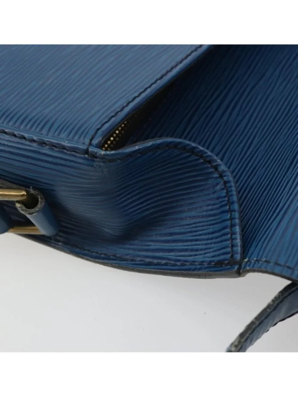 Authentic LOUIS VUITTON Epi Saint Cloud GM Shoulder Bag Blue M52195 LV